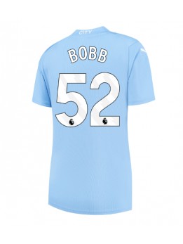 Billige Manchester City Oscar Bobb #52 Hjemmedrakt Dame 2023-24 Kortermet